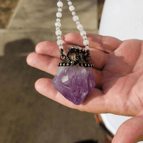Amethyst and Crystal Necklaces