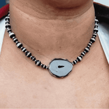 Freeform Geode Choker Necklace