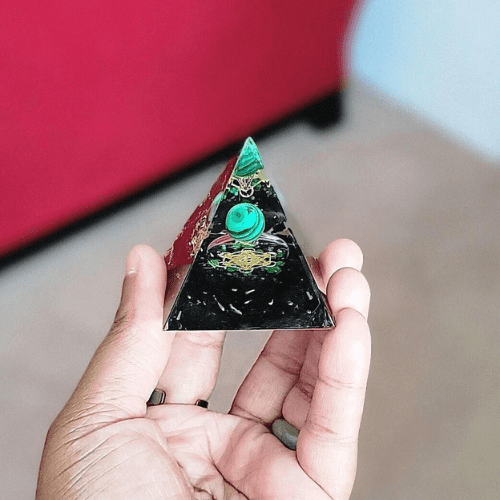 Malachite Crystal Pyramid