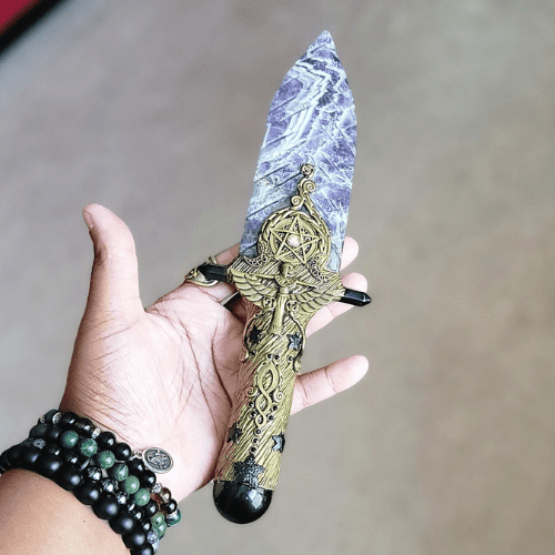 Handmade Gemstones Amethyst Dagger