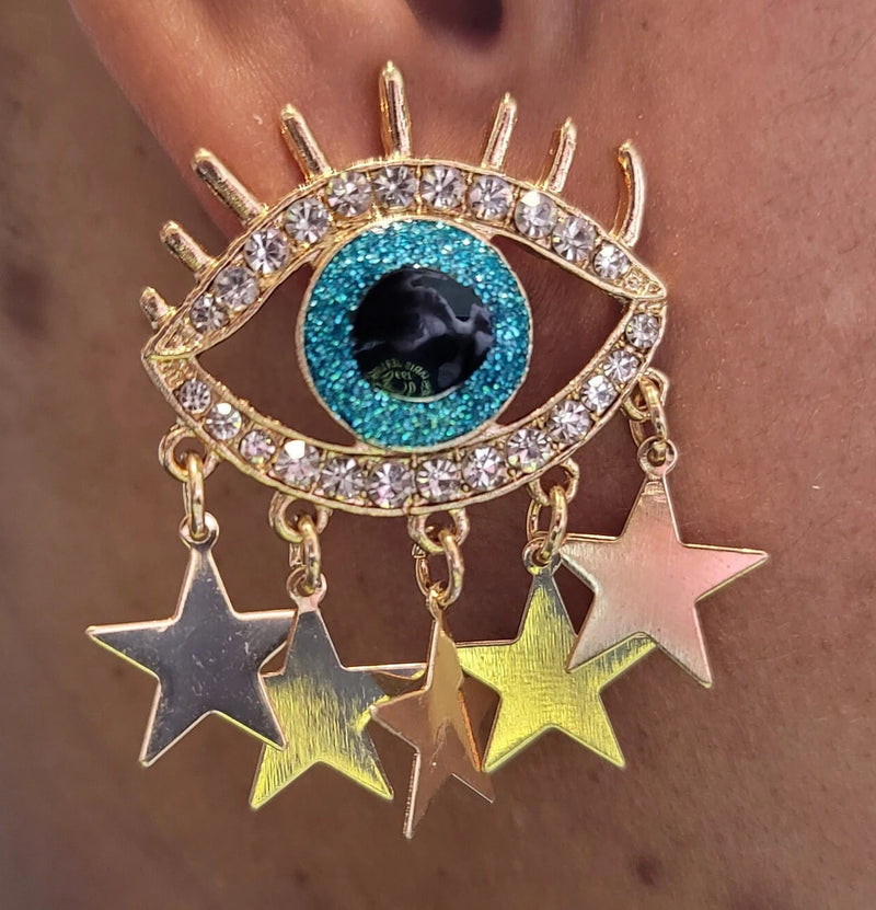 Protection Evil Eye Earrings with Star or Eye