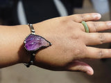 Raw Amethyst Point Crystal Healing Bracelet