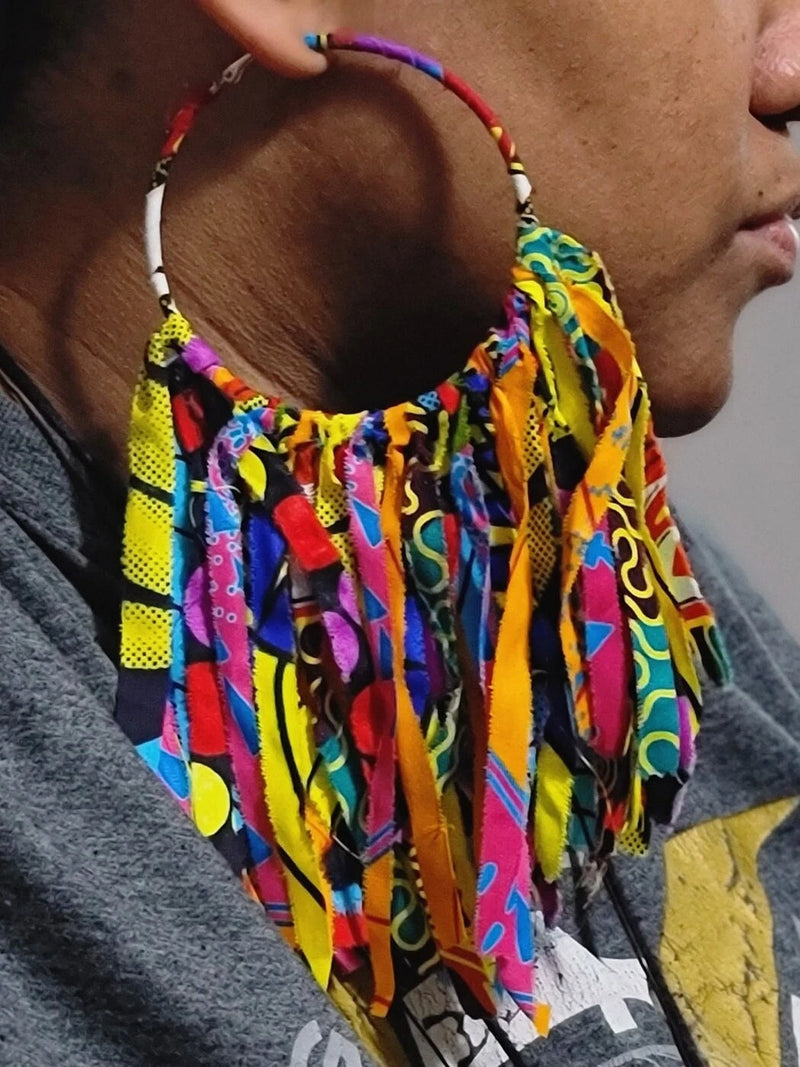 Handmade African Tassel Earrings