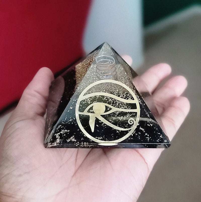 Eye of Horus Protection Orgonite Pyramid
