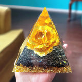 Pirámide de cristal de protección de obsidiana