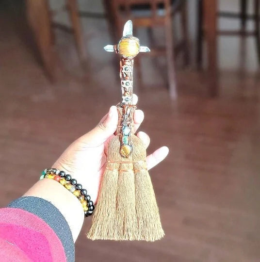 Besom Witch Broom for Altar Decor and Protection